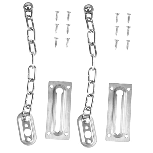 Homoyoyo 2 Stück Premium Edelstahl Türkette Kindersicheres Diebstahlschutz Kettenschloss mit Feder Hochbelastbares Sicherheitsschloss für Haustür Hotel Einfache Montage Langlebiger Homoyoyo 2 Stück Premium Edelstahl Türkette Kindersicheres Diebstahlschutz Kettenschloss mit Feder Hochbelastbares Sicherheitsschloss für Haustür Hotel Einfache Montage Langlebiger von Homoyoyo