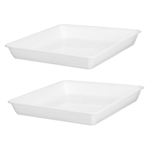 Homoyoyo 2stücke Quadratisches Blumentopftablett Aus Kunststoff Untersetzer Für Sukkulenten-pflanzgefäße Wassersammlungstablett Für Innen Und Außenbereich Pflanztopf-tablett Für von Homoyoyo
