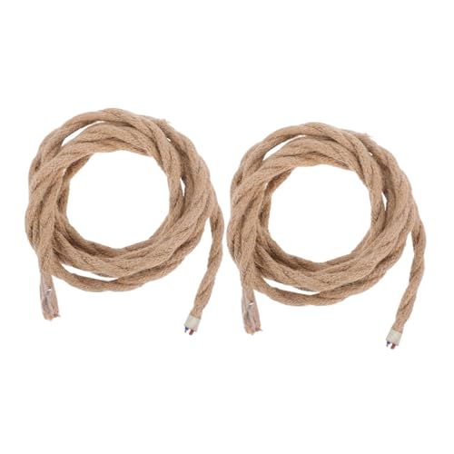 Homoyoyo 2 Stück Retro Hanfseil Drahtdrähte Vintage Pendelleuchte Deckenleuchtenkabel Gedrehtes Seil Lichtdraht Vintage Deckenleuchtenkabel Antikes Hängelampenkabel Homoyoyo 2 Stück Retro Hanfseil Drahtdrähte Vintage Pendelleuchte Deckenleuchtenkabel Gedrehtes Seil Lichtdraht Vintage Deckenleuchtenkabel Antikes Hängelampenkabel von Homoyoyo