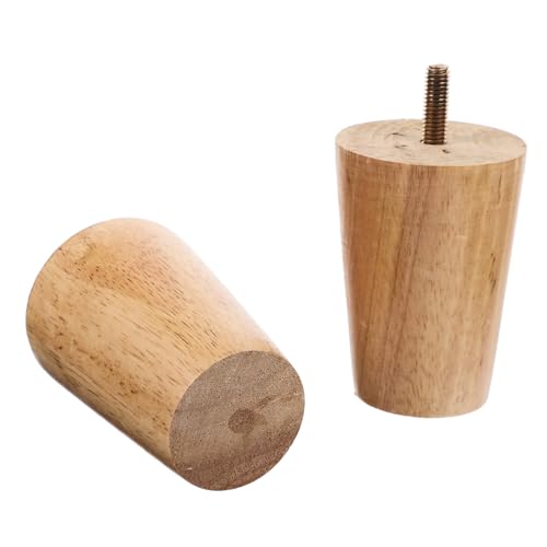 Homoyoyo 2 Stück Runde Holz möbelfüße Höhe Stabile Ersatz Beine für Sofa Schrank Couchtisch und Tv möbel Glatte Oberfläche Vielseitig Einsetzbar für Wohn Büromöbel von Homoyoyo