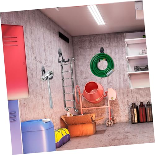 Homoyoyo 2 Stück Schwere Metall Wandhaken Robuste Garage und Lagerraum Halterung Doppelte Aufhängehaken für Werkzeuge Leitern Fahrräder Geeignet für Holz Mauerwerk und Betonwände von Homoyoyo