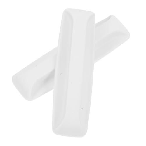 Homoyoyo 2 Stück Selbstklebende Schrankgriffe Weiß Verschleißfeste Ziehgriffe für Schränke Kleiderschränke und Türen Modernes Design Einfach zu Reinigen Ohne Bohren für Wohnräume von Homoyoyo