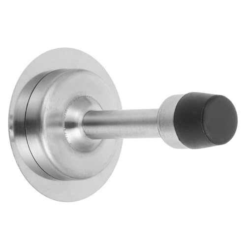 Homoyoyo 2 Stück Selbstklebende Türstopper aus Edelstahl mit Gummipuffer Winddicht und Kratzfest Befestigung ohne Bohren für Holz Glas Metalltüren Sicherer Schutz für Wohn Schlafzimmer von Homoyoyo