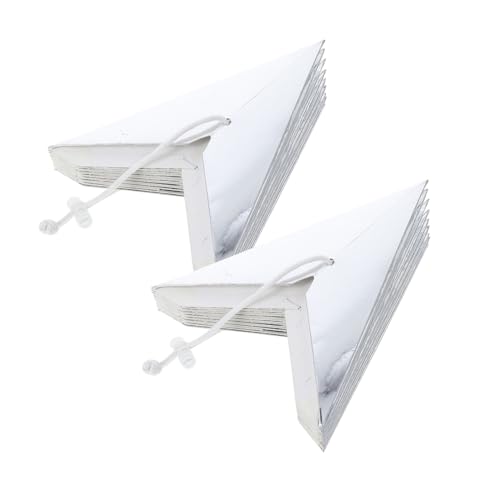 Homoyoyo 2 Stück Silber Origami Lampenschirme Neuneckig Kreative Papier Laternen Hängelampe für Wohnzimmer Büro Weihnachtsdeko Festliche Lichtdekorationsabdeckung von Homoyoyo