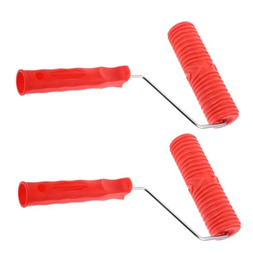 Homoyoyo 2 Stück Silikon Präge-rollwerkzeug mit Griff Vertikale Struktur Walzen für DIY Wanddeko Langlebiger Diatom Schlamm Effektroller Rote Farbe für Wohnzimmer Schlafzimmer Decke Homoyoyo 2 Stück Silikon Präge-rollwerkzeug mit Griff Vertikale Struktur Walzen für DIY Wanddeko Langlebiger Diatom Schlamm Effektroller Rote Farbe für Wohnzimmer Schlafzimmer Decke von Homoyoyo