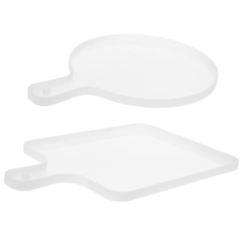 Homoyoyo 2 Stück Silikonform DIY Tray Mold Teiliges mit Kreativem Schneidebrett Design Flexibles Langlebiges Tablett für Resin Epoxidharz Basteln Wiederverwendbar und Leicht zu Entformen von Homoyoyo