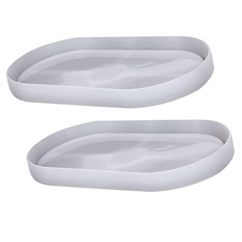 Homoyoyo 2 Stück Silikonform Oval Tablett Gießform Flexibel Langlebig für DIY Display Ovaltabletts Schmuck Kosmetikhalter Formen Gießen Kreative Handwerksideen von Homoyoyo