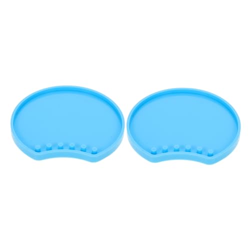 Homoyoyo 2 Stück Silikonform für Haarnadeln Ohrform DIY Bastelmaterial für Epoxidharz Leichte und Wiederverwendbare Silikonmoulds Blau für Schmuckstücke von Homoyoyo