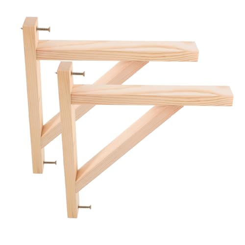 Homoyoyo 2 Stück Stabile Wandregalhalter Dreieckige Schwerlast Regalträger aus Winkel Regalhalterung für Bücher Küchenbretter Wohnzimmer Schlafzimmer Montageschiene von Homoyoyo