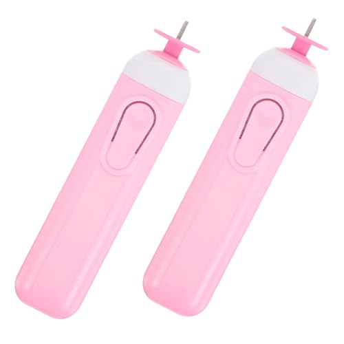 Homoyoyo 2 Stück Stift Papierrollstift Papierbastelwerkzeug Quilling Schlitzwerkzeug Papierrollwerkzeug Papiervolumen Lockenstift Papierbastelstift DIY Quilling Werkzeug Rosa von Homoyoyo