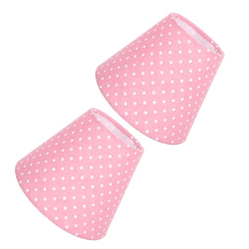 Homoyoyo 2 Stück Stoff Lampenschirme Glockenform mit Punkten Loch Boden Vielseitig für Nachttisch Steh und Wandleuchten Weiches Licht Minimalistisches Design von Homoyoyo