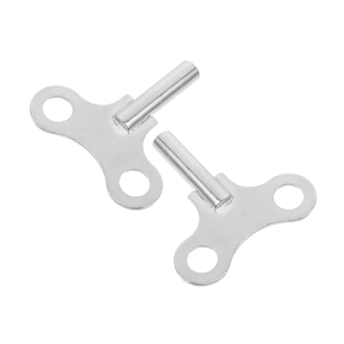 Homoyoyo 2 Stück Teiliges Aufziehschlüssel aus Stahl für Mechanische Großvater und Wanduhr Effizientes Ergonomisches Design Kompakt und Langlebig Geeignet für Kleine Stand und Wanduhren von Homoyoyo