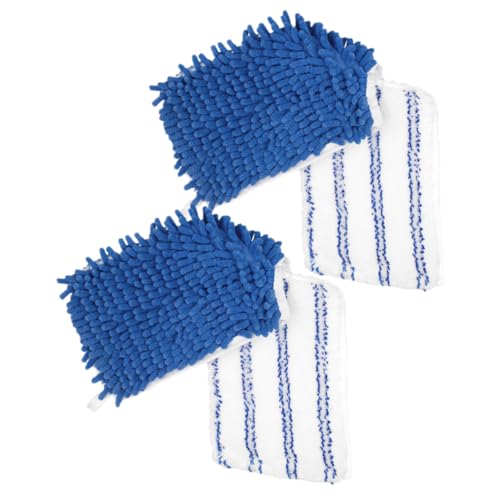 Homoyoyo 2 Stück Teiliges Chenille Mop Ersatzpads Wiederverwendbare Mikrofaser Wischmopp Bezüge Langlebige Reinigungspads für Glatte Böden Wie Fliesen Marmor Geeignet für Haushalt Büro von Homoyoyo