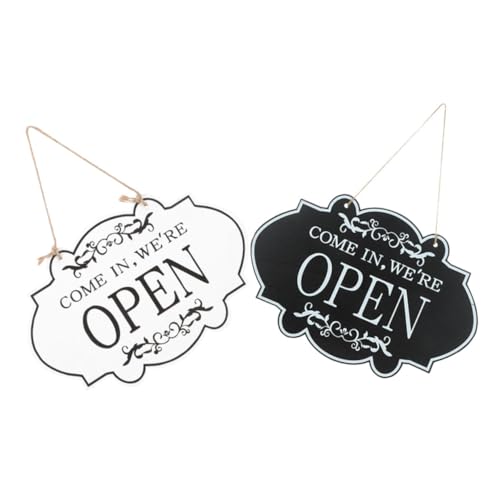 Homoyoyo 2 Stück Teiliges Doppelseitiges Holz Türschild Open Closed mit Aufhängeseil Reversible Geschäftsschilder für Kaffeehaus Bar Restaurant als Hängendes Business Schild Homoyoyo 2 Stück Teiliges Doppelseitiges Holz Türschild Open Closed mit Aufhängeseil Reversible Geschäftsschilder für Kaffeehaus Bar Restaurant als Hängendes Business Schild von Homoyoyo