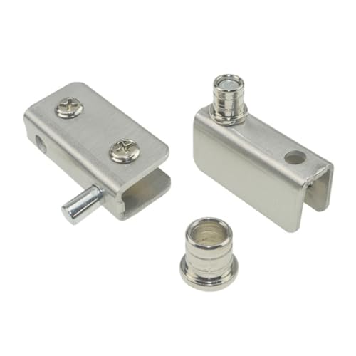 Homoyoyo 2 Stück Teiliges Edelstahl Glas Türscharnier mit Freiem Öffnungsmechanismus Drehbare Gummigepolstert Robust und Rostfrei für Weinschränke Möbel Büros und Hotels von Homoyoyo