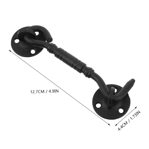 Homoyoyo 2 Stück Teiliges Edelstahl Windhaken mit Mattschwarzer Oberfläche Wind Fenstersicherung Einfache Montage ohne Werkzeug Langlebiger Tür Fensterhaken für Scheunentore und von Homoyoyo