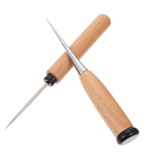 Homoyoyo 2 Stück Teiliges Lederhandwerk Holzgriff Vorstecher Ahlen Ergonomisch Geformt Vielseitig für Nähen und Reparieren von Leder Schuhe Zelte Matratzen für DIY Handwerk und Homoyoyo 2 Stück Teiliges Lederhandwerk Holzgriff Vorstecher Ahlen Ergonomisch Geformt Vielseitig für Nähen und Reparieren von Leder Schuhe Zelte Matratzen für DIY Handwerk und von Homoyoyo