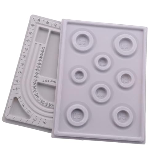 Homoyoyo 2 Stück Teiliges Perlen Design Board Schmuckherstellung Tabletts für Armbänder und Halsketten mit Maßskala Praktische Aufteilung für DIY Perlenketten Langlebiges Material zum Homoyoyo 2 Stück Teiliges Perlen Design Board Schmuckherstellung Tabletts für Armbänder und Halsketten mit Maßskala Praktische Aufteilung für DIY Perlenketten Langlebiges Material zum von Homoyoyo