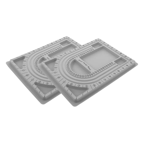Homoyoyo 2 Stück Teiliges Perlen Design Board mit Maßskala Rutschfestes Schmuck Design Tablett für DIY Halsketten und Armbänder Erleichtert Präzises Auffädeln und Kreative Homoyoyo 2 Stück Teiliges Perlen Design Board mit Maßskala Rutschfestes Schmuck Design Tablett für DIY Halsketten und Armbänder Erleichtert Präzises Auffädeln und Kreative von Homoyoyo