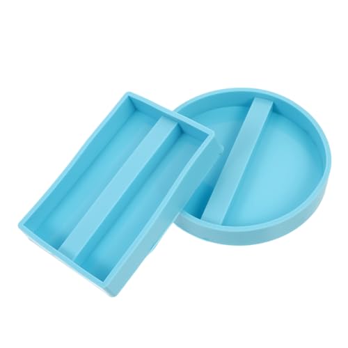 Homoyoyo 2 Stück Teiliges Silikonform für Kartenhalter DIY Epoxidharz Gießform Handgefertigte Kristall Display Tray Mold Kreative Bastelarbeit für Visitenkartenhalter von Homoyoyo