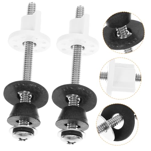 Homoyoyo 2 Stück Toilettensitz Befestigungsschrauben Edelstahl Toiletten Sitzmontage Ersatzteile für Wc Sitz und Spülkasten Einfache Installation Langlebig Robust von Homoyoyo