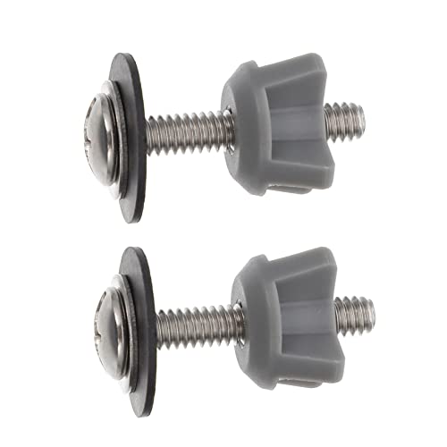 Homoyoyo 2 Stück Toilettensitz Schrauben aus Langlebigem Abs und Eisen Ersatz Befestigungsschrauben für Wc Sitzmontage Kompatibel Robust und Toiletten Ersatzteile von Homoyoyo