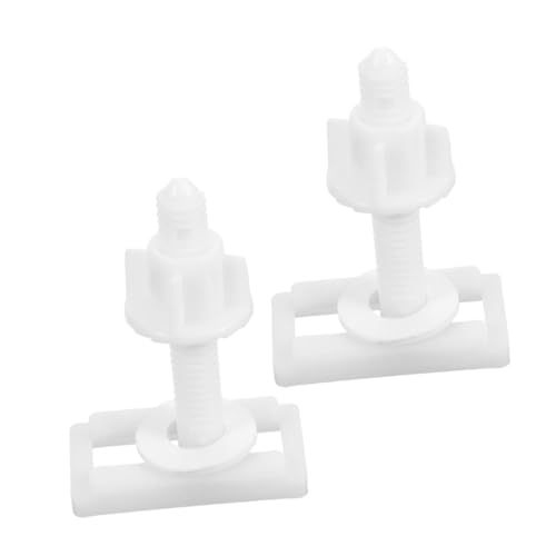 Homoyoyo 2 Stück Toilettensitz Schrauben aus Robustem Kunststoff mit Befestigungsbolzen und Muttern für Stabile Wc sitz Montage Passend für Top mount Scharniere Einfache und Schnelle von Homoyoyo