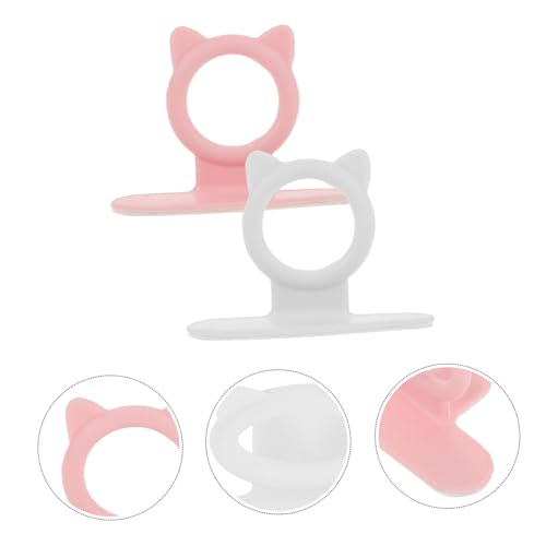 Homoyoyo 2 Stück Toilettensitz lifter aus Langlebigem Silikon Hygienisch und Installieren Praktische Wc Sitz Griffe in Rosa und Weiß für Sauberes Badezimmer ohne Direkten Kontakt von Homoyoyo