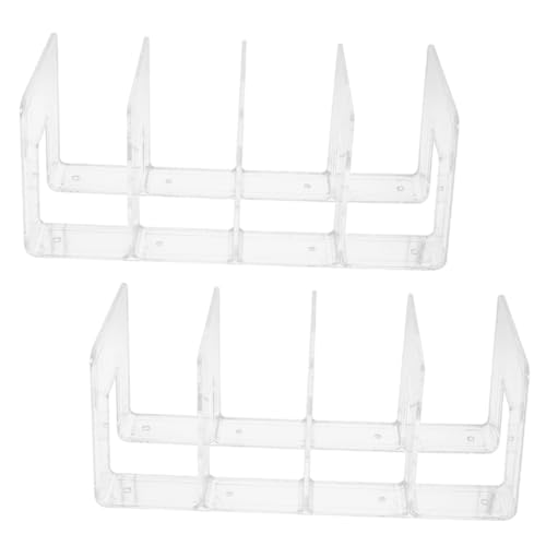 Homoyoyo 2 Stück Transparente Buchstützen Stabiles Kunststoff Design mit Garten rutschfest für Büro Zuhause Bücherregal Dokumentenhalter Ordnungshelfer von Homoyoyo