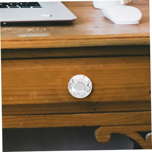 Homoyoyo 2 Stück Transparente Küchen und Badezimmerschrankgriffe Möbelknöpfe mit Elegantem Design Einfache Montage Vielseitig für Schubladen Kleiderschränke und Kommoden Stilvolle von Homoyoyo