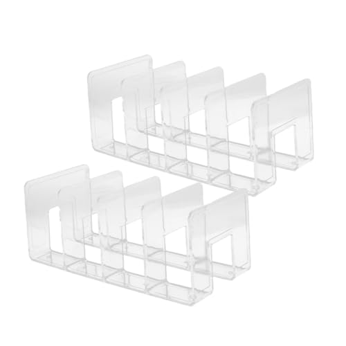 Homoyoyo 2 Stück Transparenter Buchhalter Regal mit Fächern Multifunktionaler Ordner und Magazinhalter für Schreibtisch Organisierter Aufbewahrungsständer für Büro Schule und Bibliothek Homoyoyo 2 Stück Transparenter Buchhalter Regal mit Fächern Multifunktionaler Ordner und Magazinhalter für Schreibtisch Organisierter Aufbewahrungsständer für Büro Schule und Bibliothek von Homoyoyo