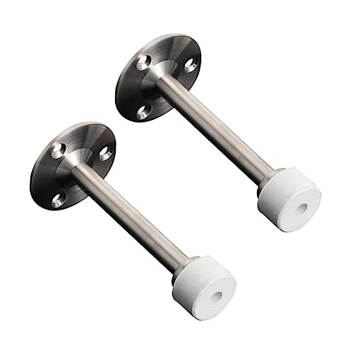 Homoyoyo 2 Stück Türstopper aus Edelstahl mit Kollisionsschutz Geräuschdämpfend Stabil Geeignet für Innenräume Wie Schlafzimmer Bad Küche und Schränke von Homoyoyo