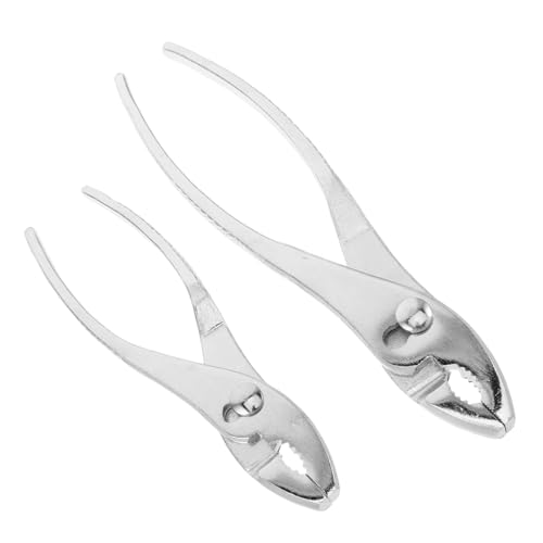Homoyoyo 2 Stück Verstellbare Rohrzangen mit Gezahntem Greifbacken Schlauchschellenversteller Robuste Wasserrohr-gripper aus Carbonstahl Ergonomischer Griff für Festziehen Lösen und Greifen von Homoyoyo