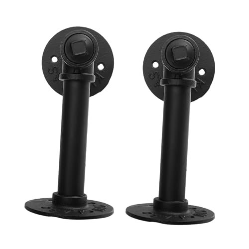 Homoyoyo 2 Stück Wandregalhalter aus Metall Robuste Regalbodenträger im Vintage Stil Industrielle Wandmontage für DIY Regalstütze Geeignet für Wohnraum Küche Büro und Bad von Homoyoyo