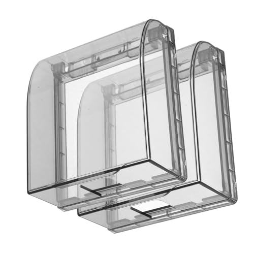 Homoyoyo 2 Stück Wasserdichte Steckdosen Schutzabdeckung mit Klappmechanismus Selbstklebend Spritzwassergeschützt für Bad Wohnzimmer Balkon Schutz von Homoyoyo