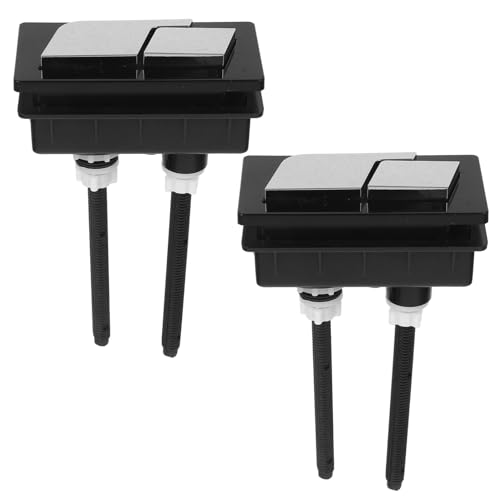 Homoyoyo 2 Stück Wc spülknöpfe aus Robustem Abs und Werkzeuglos Montierbar Ersatz für Toilettenspülkästen Praktische Doppel drucktaste Kompatibel für Bad und Wc von Homoyoyo