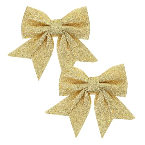 Homoyoyo 2stücke Weihnachtsbogen Urlaub Partei Liefert Weihnachten Baum Topper Bowknot Weihnachten Party Dekorative Schleifen Dot Muster Dekorative Baum Bowknot von Homoyoyo