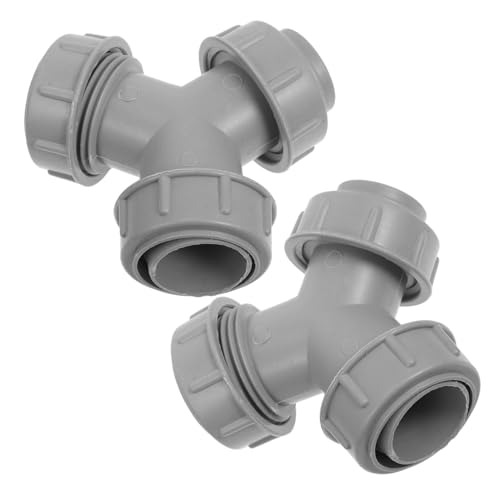 Homoyoyo 2 Stück Y Förmiger PVC Rohrverbinder Anschluss Abflussrohradapter für Küchenwaschbecken Geschirrspüler Waschmaschine Dichtes Gewinde Platzsparend Vielseitig Kompatibel von Homoyoyo