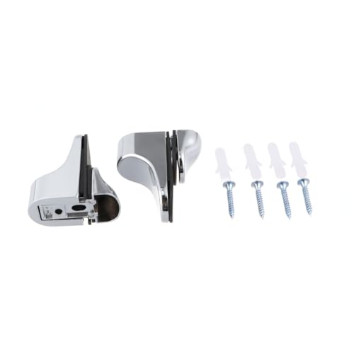 Homoyoyo 2 Stück Zinklegierung Glas Clamp Verstellbar Glashalterung für Glasregale Silberfarbene Halterungen für Glasplatten Wandhalterung Robuste Regalhalterung von Homoyoyo