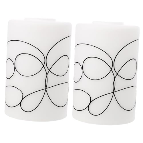 Homoyoyo 2 Stück Zylindrische Glas Lampenschirme Ersatzglas für Wandleuchten Kronleuchter Pendelleuchten Modernes Design Lichtschutz Dekorationsschutz von Homoyoyo