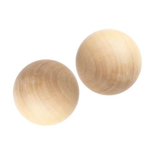 Homoyoyo 2 Stücke Unfinished Holz Kugeln Naturbelassene Holzsphären für Diy Projekte Malen Dekoration Robuste Holzkugeln für Heimdekoration Festtagsornamente von Homoyoyo