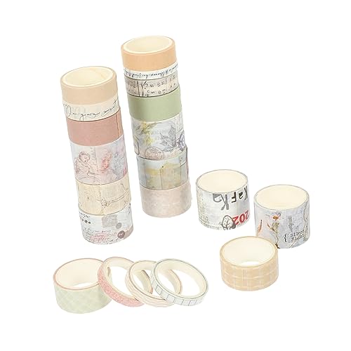 Homoyoyo 20 Rollen Vintage Washi Tape Selbstklebendes Scrapbook Zubehör mit Klaren Mustern Vielseitig für DIY Tagebücher Notizbücher Geschenkdekoration und Scrapbooking Geeignet Homoyoyo 20 Rollen Vintage Washi Tape Selbstklebendes Scrapbook Zubehör mit Klaren Mustern Vielseitig für DIY Tagebücher Notizbücher Geschenkdekoration und Scrapbooking Geeignet von Homoyoyo