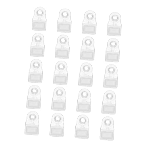 Homoyoyo 20 Satz Glashalter Clips Klar Kunststoff Spiegelhalterung mit Schrauben Robuste Glasbefestigungsklammern für Spiegel Schranktüren Wandmontage Vielseitiges Montageset von Homoyoyo