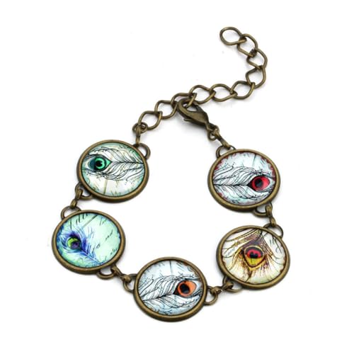 Homoyoyo 20 Stück Glas Interface Patch Mischfarbe Schmuckherstellung Zubehör mit Glasblumenmuster DIY Schmuckdesign für Ohrringe Manschettenknöpfe und Bastelprojekte von Homoyoyo