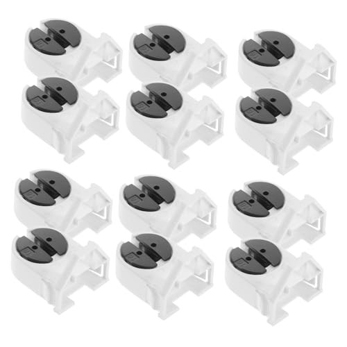 Homoyoyo 20 Stück Lampenfassung Lampenhalter für Leuchtstoffröhren Einfache Montage Sicherer Übergang Leichtes Design Passend für Deckenlampen Idealer Ersatz und Installation von Homoyoyo