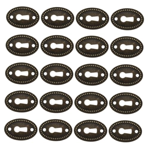 Homoyoyo 20 Stück Ovaler Schlüsselabdeckplatte aus Zinklegierung mit Antikem Messing finish Dekorative Schlüssellochabdeckung für Möbel Einfache Montage Langlebig und Elegant Homoyoyo 20 Stück Ovaler Schlüsselabdeckplatte aus Zinklegierung mit Antikem Messing finish Dekorative Schlüssellochabdeckung für Möbel Einfache Montage Langlebig und Elegant von Homoyoyo