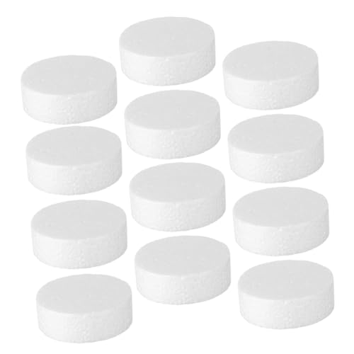 Homoyoyo 20 Stück Teiliges DIY Schaumstoff Weiß Rund Polierte Oberfläche Leicht Zuschneiden für Kunsthandwerk Modellieren Schulprojekte Dekorationen von Homoyoyo