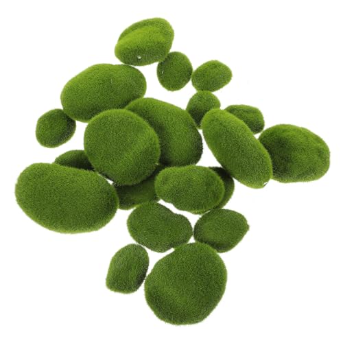 Homoyoyo 20 Stück Teiliges Künstliches Moosstein Dekorative Grüne Mooskugeln Langlebige Kunststoff moossteine Vielseitig für Bonsai dekor Pflanzwand Blumenarrangements und von Homoyoyo