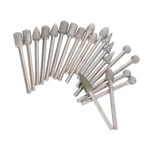 Homoyoyo 20 Stück Teiliges Rotary Burrs Set aus Langlebigem Hochverschleißfestem Material Präzises Schleifen und Gravieren für Schmuck Stein Metall Glas und Vielseitig für Gravur und von Homoyoyo