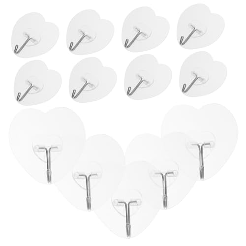 Homoyoyo 20 Stück Transparente Selbstklebende Herzförmige Wandhaken mit Starker Haftkraft Nagelfrei Belastbar für Küche Bad Wohnzimmer Rückstandsfrei Entfernbar Praktische Decken Homoyoyo 20 Stück Transparente Selbstklebende Herzförmige Wandhaken mit Starker Haftkraft Nagelfrei Belastbar für Küche Bad Wohnzimmer Rückstandsfrei Entfernbar Praktische Decken von Homoyoyo